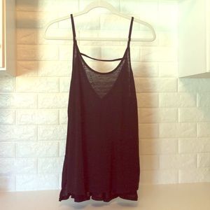 Black flowy tank top